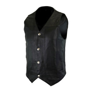 เสื้อกั๊กหนังแท้ผู้ชาย เสื้อกั๊กมอเตอร์ไซค์หนังแท้ ขายส่งจากโรงงาน ราคาถูก - Product Image 3