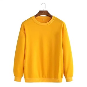 Sudaderas Casuales para Hombre, Sudadera de Cuello Redondo con Forro Polar, Manga Larga, Lisa, 100% Algodón, Invierno, OEM Personalizado - Product Image 1
