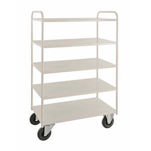 KM4150B <b>White</b> Metal <b>Trolley</b> - Product Image 1