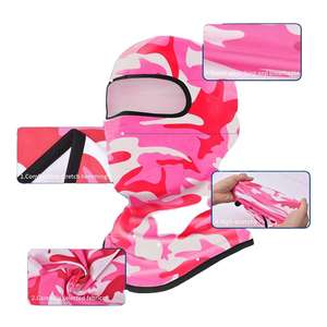 Cagoule Skimask noire en tricot à un trou personnalisée Masque de ski Cagoule de course à sublimation - Product Image 1