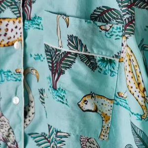 Conjunto de 3 uds de vestido de noche con estampado de animales para mujer, conjunto de algodón ultra suave ligero, traje de verano para niñas, conjuntos largos de Payjama - Product Image 1