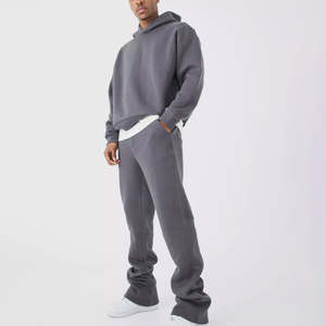 ชุดวอร์มผ้าฟลีซแบบเรียบสั่งทำพิเศษสำหรับผู้ชาย ทรงเข้ารูป ชุดกีฬาแบบมีแผง  ออกแบบใหม่สำหรับผู้ใหญ่  ชุดวอร์มแบบสั่งทำ - Product Image 4