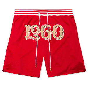 BSCI 100%, pantalones cortos de baloncesto de verano para hombre al por mayor auténticos, ropa deportiva con estampado personalizado, certificado BSIC - Product Image 1