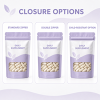 Pochette à bec verseur imprimée numériquement pour capsules et comprimés, emballage refermable de qualité alimentaire
