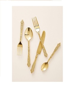 Juego de cubiertos de latón de 5 con cobre antiguo para el hogar Juego de cubiertos de lujo con color blanco para juegos de cubiertos de alta calidad de hotel - Product Image 6