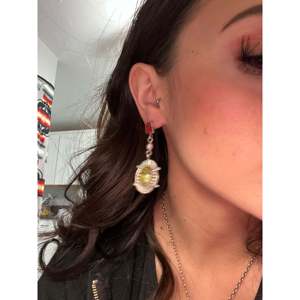 Navajo Handmade Multi Stone & <b>Sterling</b> <b>Silver</b> Drop <b>Dangle</b> <b>Earrings</b> - Product Image 2