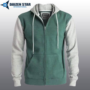 Sweat-shirts à fermeture éclair pour hommes, couleur unie, 100% coton molletonné, coupe classique, hiver, décontracté, service OEM, 500 grammes, streetwear, 300 grammes - Product Image 2