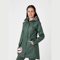 Veste coupe-vent imperméable en PU pour filles/hommes avec capuche zippée fine pour la randonnée en plein air, doublure en mesh, imperméable personnalisable