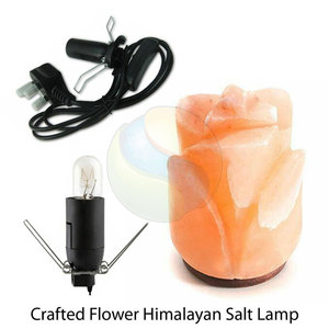 Himalayan Flower Shape Salt Lamp Handmade High Quality Real Touch Hot Selling for Online Sale Made in Pakistan - Product Image 3