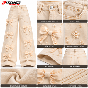 Jeans de Mezclilla para Mujer al por Mayor, Jeans Utilitarios para Marcas de Ropa Urbana, Suministro de Mezclilla Personalizada de Marca Privada - Product Image 6