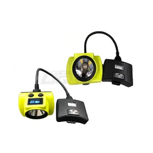 6.8Ah Semi Corded LED Coal Mining Light 18000lux 3.7V OLED Display With Warning Light SOS 1200 Battery Cycles