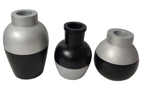 Home Decor Modern Hand-carved Grey-Black Hot-sale Indian artisanal wedding decorative indoor herb garden pots made of mango wood - Product Image 4