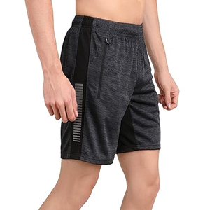 High Quality Customizable Double <b>Layer</b> Fitness Shorts for Men Eco-Friendly Plain Dyed Puff Print Trending High Street Casual - Product Image 5