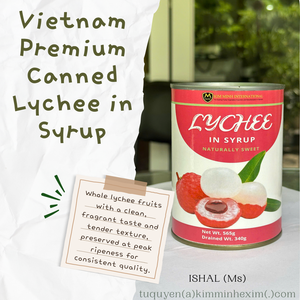 ลิ้นจี่กระป๋องพรีเมียมในน้ำเชื่อมจากเวียดนาม รับผลิตแบบ OEM/ฉลากส่วนตัว - Product Image 1