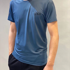 Camiseta Deportiva de Cuello Redondo para Hombre, Estilo Atlético, para Correr, al por Mayor, con Logotipo, Tejido Ultraligero - Product Image 2