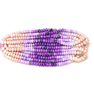 Hermosas cuentas de ópalo multicolor en forma de rondel, lisas, de 15 pulgadas, 7-10 mm, de colores mixtos, cuentas de ópalo liso de calidad AAA para joyería. - Product Image 4