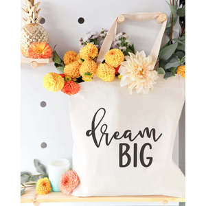 กระเป๋าผ้าแคนวาสใยฝ้ายรักษ์โลก ขนาดกลาง ทนทาน ใช้ซ้ำได้ พร้อมซิป  วัสดุโพลีเอสเตอร์ PP รีไซเคิลได้ พิมพ์ลายตัวอักษรเรียบง่าย - Product Image 3