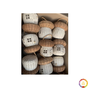 Rotin Noël Vacances Décoration Tissé À La Main En Osier Arbre Suspendu Ornement Naturel Artisanat Vietnam - Product Image 6