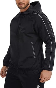 Veste coupe-vent pour hommes manches longues fermeture éclair légère imperméable coupe ajustée camouflage pour les sports de plein air - Product Image 2