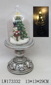 圣诞照明圣诞老人节日场景颂歌玻璃圆顶装饰照明地球仪家居圣诞装饰 - Product Image 4