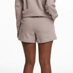 Short pour femme 100% Coton Polaire 350GSM Logo imprimé DTF personnalisé sans ficelles Short respirant pour femme - Product Image 5