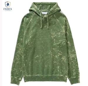 Sudadera con Capucha Oversize Unisex Index Apparel, Verde Sólido, de Algodón Tejido, Informal, para Otoño, con Bolsillos, Largo Regular - Product Image 1