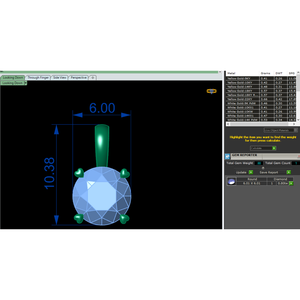 Pendentif en or 18 carats avec diamant et pierre précieuse de laboratoire - Product Image 3