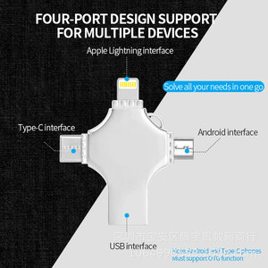 แฟลชไดรฟ์ USB แบบโลหะ รุ่นใหม่ ความจุ 1TB แบบ Type-C 4-in-1 สำหรับ Android iPhone และ PC - Product Image 3