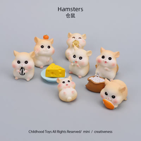Benutzer definierte niedliche Cartoon Hamster Puppe, realistische Tier Blind Bag Modell, Auto Desktop Mini Ornament Spielzeug