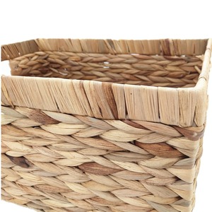 Hot <b>Sale</b> Water Hyacinth Decoration Basket Storage Organizer Wholesale Price <b>For</b> Home <b>Organizing</b> - Product Image 2