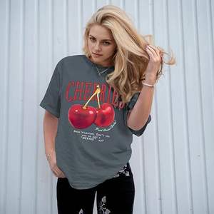 Camiseta de Algodón 100% OEM, Impresión DTG Personalizada para Mujer, Peso Pesado, Talla Grande, con Diseño Gráfico Completo - Product Image 5