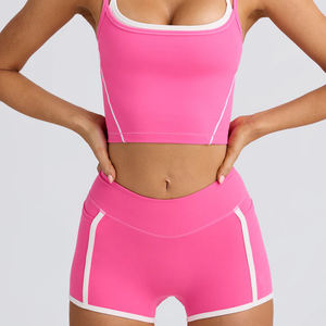 Pantalones cortos de Yoga de banda acanalada baja de impacto de 4,5 "sin costuras Flex Scrunch Bum Workout Gym Booty High Stretch Running de alta calidad Ronpex - Product Image 5