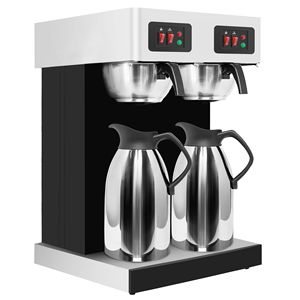 Cafetera Comercial de Acero Inoxidable con Filtro, 2 Termos, Capacidad de Caldera de 2.0L, 3.8kW, Relleno Manual, Fácil de Usar - Product Image 3