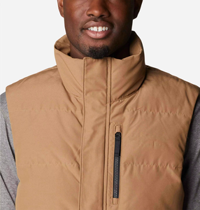 Veste sans manches à capuche matelassée pour homme avec logo personnalisé OEM, en polyester respirant, coupe-vent, techniques de lavage, pour l'hiver - Product Image 6