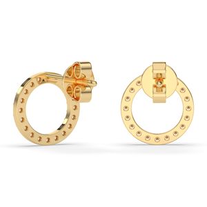 Boucles d'oreilles clous REYES minimalistes en argent sterling 925 avec diamant de laboratoire HPHT CVD pour femmes, bijoux plaqués or rhodié 14 carats personnalisés - Product Image 4