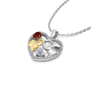 Jeulia Sterling Silver Lucky <b>Elephant</b> Necklace with Zircon Trendy Link Chain <b>Gift</b> - Product Image 3