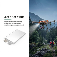 Batterie au lithium polymère semi-solide à décharge élevée 4C 3.7V 72Ah/60Ah/16Ah/25Ah/30Ah/40Ah/36Ah 450Wh/kg pour drone agricole