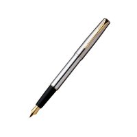 Véritable stylo plume Frontier en acier inoxydable Garniture argentée Largeur d'écriture de 0.5mm Vente en gros directe d'usine Boîte cadeau en métal