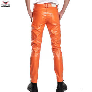 Nuevo diseño de pantalones de cuero casuales de moda con bolsillo lateral para hombres cintura elástica de secado rápido transpirable ligero precio bajo - Product Image 3