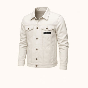 Chaqueta vaquera informal para hombre con cierre de botón Opciones de varios colores Logotipo personalizado Servicio de diseño Chaqueta de invierno disponible - Product Image 4