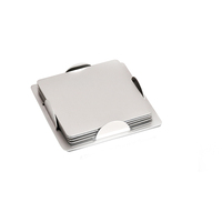 Ensemble de sous-verres en acier artisanal-Emballage de boîte-cadeau promotionnel avec logo personnalisé Sous-verres de bureau/thé/table à café les plus vendus