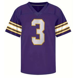 Maillot de football américain à séchage rapide 100% polyester pour équipes personnalisées T-shirts de football brodés personnalisés cousus sur mesure - Product Image 4