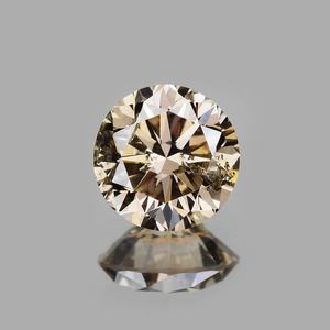 มอยส์ซาไนต์ธรรมชาติ 1.00 กะรัต ทรงกลมเจียระไนแบบบริลเลียนท์ สีพีช ได้รับการรับรองจาก IGI เครื่องประดับทำมือสำหรับเขาและเธอ - Product Image 1