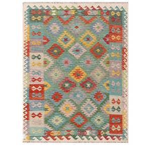 Alfombra Kilim de Maimana, Afganistán, 204 x 150 cm, Alfombras y Conjuntos Tradicionales Afganos - Product Image 1