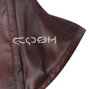 Corsé de cuello de satén burdeos premium, corsés de cuello personalizados - Product Image 5