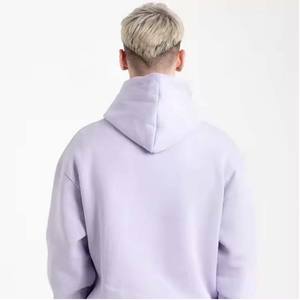Wholesale Custom logo Winter Warm Heavy 330gsm CVC Cotton Polyester Plain Unisex <b>Women</b> Men's Fleece Pullover <b>Sweatshirt</b> Hoodies - Product Image 4
