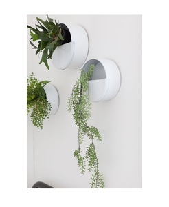 Jardinière murale créative en forme de brouette avec motif abstrait, support à fleurs galvanisé pour la décoration murale de la maison et l'affichage dans le jardin - Product Image 3