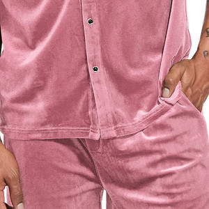 Último estilo Plus Size Custom Print Logo Solid Spring Men Velvet Jogger Chándal Conjunto de dos piezas - Product Image 2