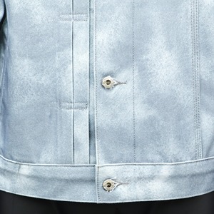 Chaqueta de Mezclilla Estilo Varsity Personalizada, Diseño Vintage, con Bordado y Pedrería, Tallas Grandes, para Hombre - Product Image 4