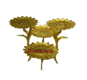 Soporte de Dos Niveles para Pasteles y Postres de Aluminio Color Dorado, Tamaño Personalizado, para Servir Dulces en Bodas y Fiestas - Product Image 2